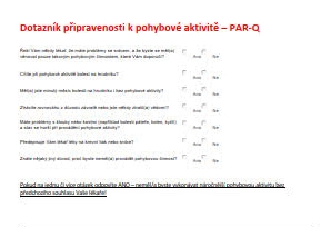 Připravenost na tělesnou aktivitu – PARQ (česky)