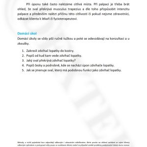 Online masérský kurz Dexter - skripta a domácí úkol