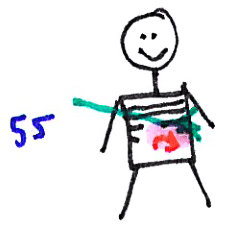 Masáž břicho – kresba 9