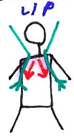 Hluboká masáž zad – kresba 3