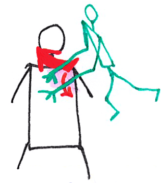 Hluboká masáž zad – kresba 5